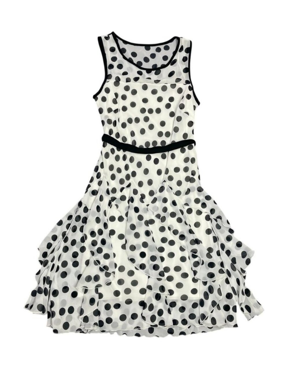 Y2K Vintage Sheer Polka Dot Layered